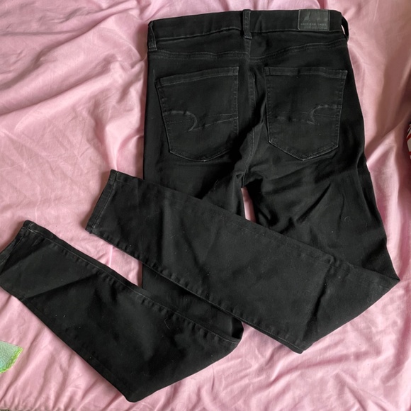 AEO Black denim jeggings  size 2 - Picture 2 of 2